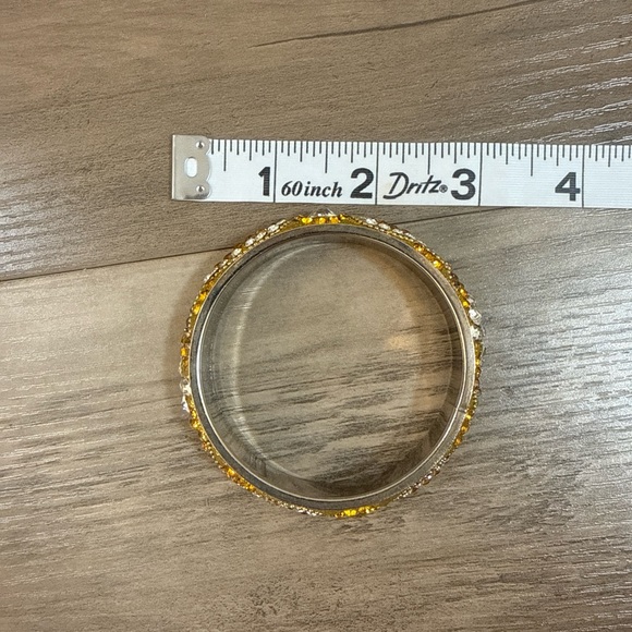 Silver Tone Rhinestone Bangle - Picture 5 of 6